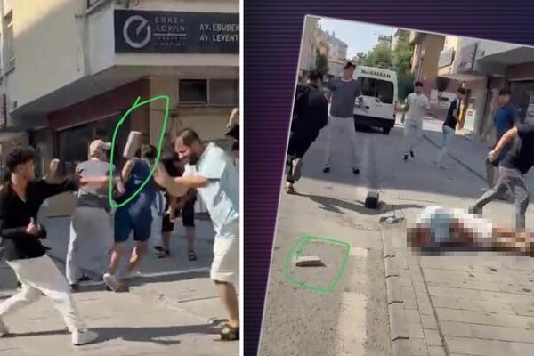 Kavgadaki dehşet anları kamerada! Başına taş atılarak bayıltıldı