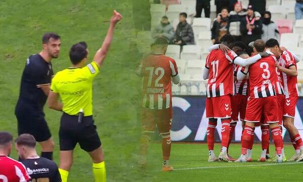 Sivasspor-Boluspor karşılaşmasında şaşırtan kırmızı kart! İzleyiciler anlamakta zorlandı.